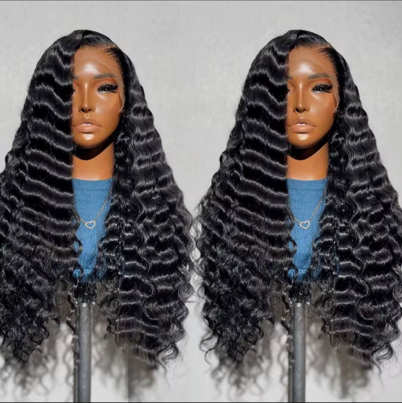 Premium Deep Wave HD Lace Frontal Wig – High Density & Natural Curly Texture