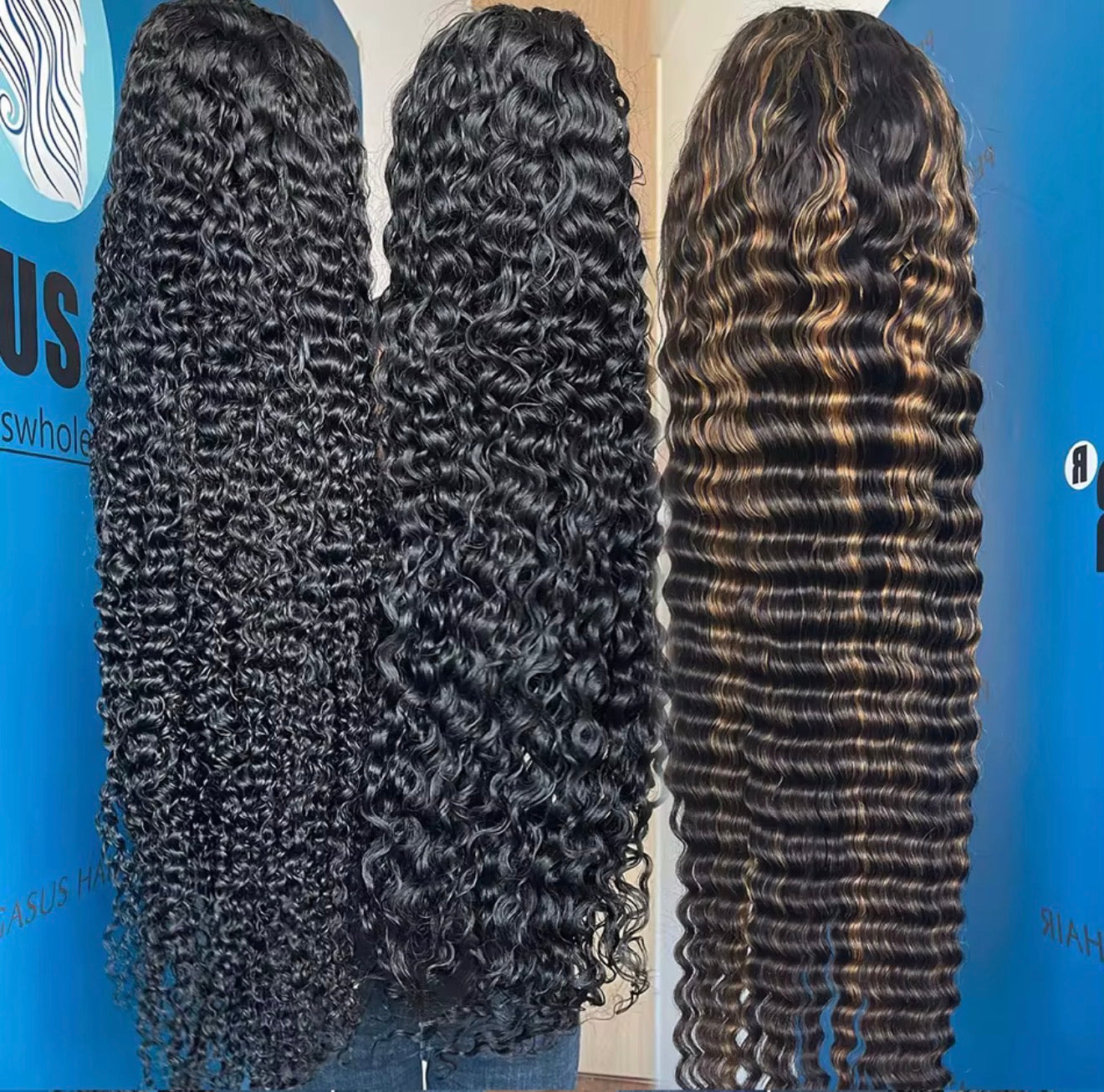 Premium Deep Wave HD Lace Frontal Wig – High Density & Natural Curly Texture