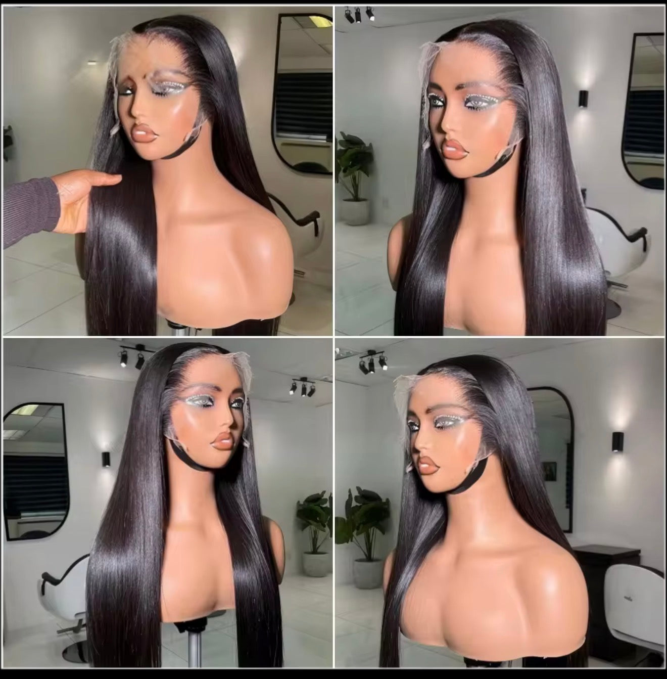 Premium Silky Straight HD Lace Frontal Wig – High Density & Bleached Small Knots