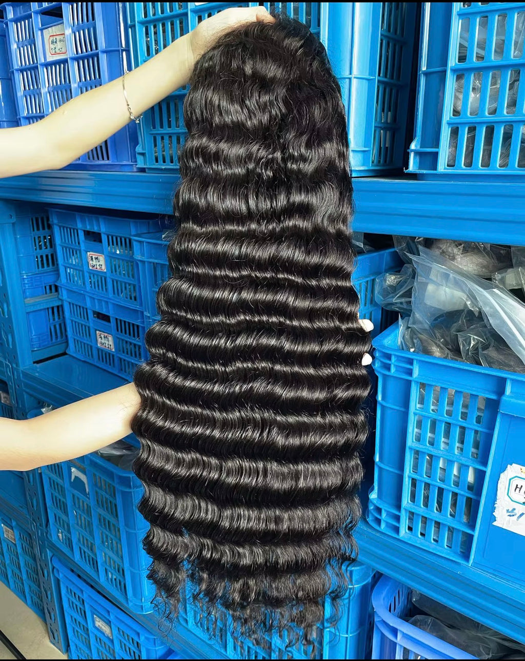 Premium Deep Wave HD Lace Frontal Wig – High Density & Natural Curly Texture