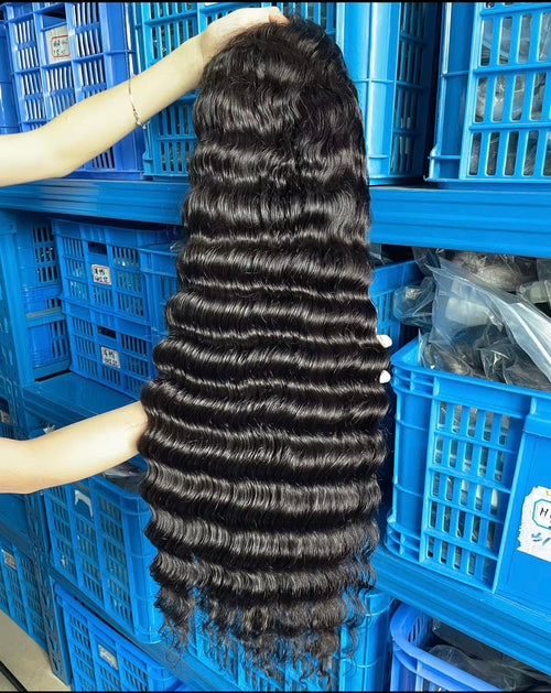 Premium Deep Wave HD Lace Frontal Wig – High Density & Natural Curly Texture