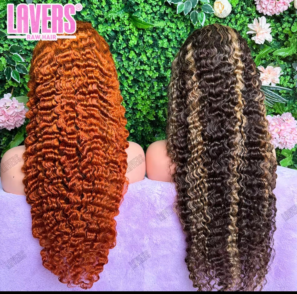 Premium Deep Wave HD Lace Frontal Wig – High Density & Natural Curly Texture